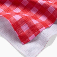Load image into Gallery viewer, Geometry Tea Towel - Cherry Gingham