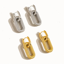 Load image into Gallery viewer, Kate Double Chain Hoop Earring