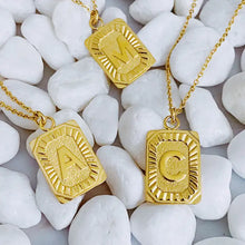 Load image into Gallery viewer, Art Deco Initial Necklace