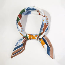 Load image into Gallery viewer, Scarf - Geometric Floral Pattern Square Bandana