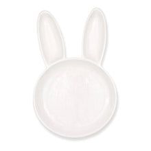 Load image into Gallery viewer, White Ceramic Bunny Divided Serving Dish