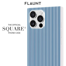 Load image into Gallery viewer, FLAUNT Blue & White Oxford Stripe MagSafe iPhone Case