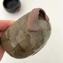 Load image into Gallery viewer, Handmade Japanese Pottery Soup Bowl - Olive Green