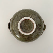 Load image into Gallery viewer, Handmade Japanese Pottery Soup Bowl - Olive Green
