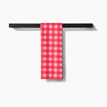 Load image into Gallery viewer, Geometry Tea Towel - Cherry Gingham