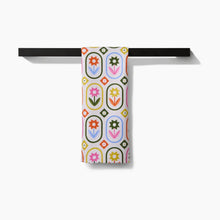 Load image into Gallery viewer, Geometry Tea Towel - Petal Patchwork