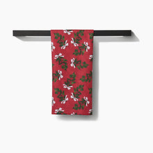 Load image into Gallery viewer, Geometry Tea Towel - Christmas Berry Bow