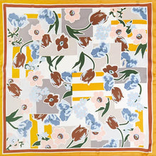 Load image into Gallery viewer, Scarf - Geometric Floral Pattern Square Bandana
