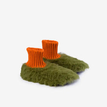 Load image into Gallery viewer, Fur Sock Slippers - Moss