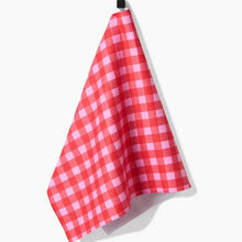 Load image into Gallery viewer, Geometry Tea Towel - Cherry Gingham