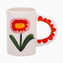 Load image into Gallery viewer, Handmade Ceramic Floral Coffee Mug