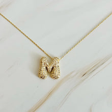 Load image into Gallery viewer, Crystal Bubble Initial Necklace