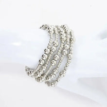 Load image into Gallery viewer, 5PC Metallic Beaded Stretch Bracelets Set