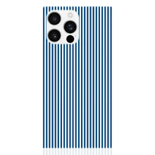 Load image into Gallery viewer, FLAUNT Blue & White Oxford Stripe MagSafe iPhone Case