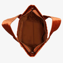 Load image into Gallery viewer, Aerin Velvet Tote Bag - Rust