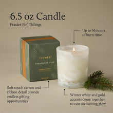 Load image into Gallery viewer, Thymes Frasier Fir® Tidings 6.5 oz Poured Candle