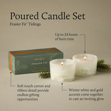 Load image into Gallery viewer, Thymes Frasier Fir® Tidings Poured Candle Set