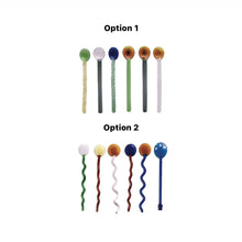 Load image into Gallery viewer, Handmade Glass Spoons in Kraft Box, Set of 6, 2 Styles