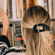 Load image into Gallery viewer, TELETIES Jet Black Flat Round Hair Clip