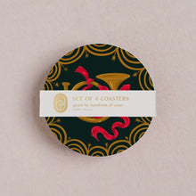Load image into Gallery viewer, Festive Bugle Coasters - Set of 4