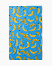 Load image into Gallery viewer, Geometry Tea Towel - Blue Bananas