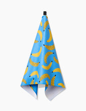 Load image into Gallery viewer, Geometry Tea Towel - Blue Bananas