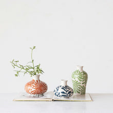 Load image into Gallery viewer, Hand-Painted Stoneware Vase With Abstract Design