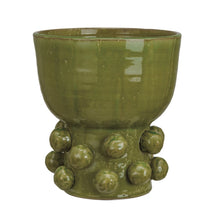Load image into Gallery viewer, Terracotta Hobnail Footed Vase
