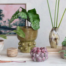 Load image into Gallery viewer, Terracotta Hobnail Footed Vase