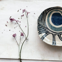 Load image into Gallery viewer, Hand-Painted Stoneware Organic Shaped Platter
