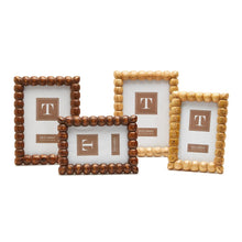 Load image into Gallery viewer, Picture Frame: Hand-Carved Bobbin Mango Wood