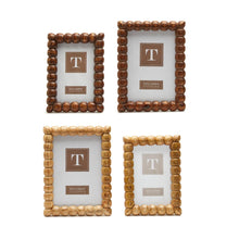 Load image into Gallery viewer, Picture Frame: Hand-Carved Bobbin Mango Wood