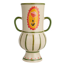 Load image into Gallery viewer, Hand-Painted Stoneware Urn