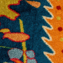 Load image into Gallery viewer, Square Cotton Blend Velvet Printed Pillow w/ Vintage Carpet Pattern