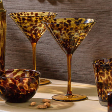 Load image into Gallery viewer, Tortoise Print Martini Glasses - Set of 4
