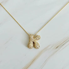 Load image into Gallery viewer, Crystal Bubble Initial Necklace