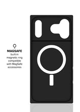 Load image into Gallery viewer, FLAUNT Black Crocodile Leather MagSafe iPhone Case