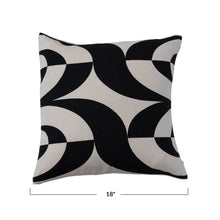 Load image into Gallery viewer, Square Cotton Slub Printed Pillow w/Pattern