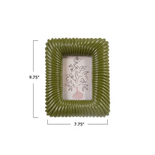 Load image into Gallery viewer, Picture Frame - Green Resin Ribbed