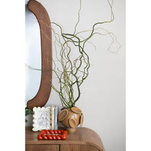 Load image into Gallery viewer, Stoneware Footed Vase with 3D Design - Brown