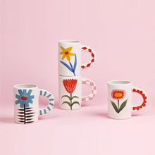Load image into Gallery viewer, Handmade Ceramic Floral Coffee Mug