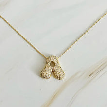 Load image into Gallery viewer, Crystal Bubble Initial Necklace