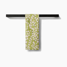 Load image into Gallery viewer, Geometry Tea Towel - Spring Green Forsythia