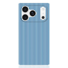 Load image into Gallery viewer, FLAUNT Blue & White Oxford Stripe MagSafe iPhone Case