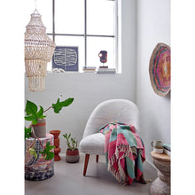 Load image into Gallery viewer, Throw Blanket - Recycled Cotton Blend Striped Throw with Tassels