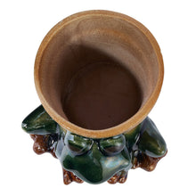 Load image into Gallery viewer, Stoneware Frog Planter