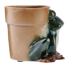 Load image into Gallery viewer, Stoneware Frog Planter