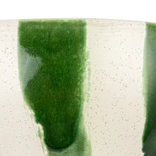 Load image into Gallery viewer, Hand-Painted Stoneware Footed Bowl