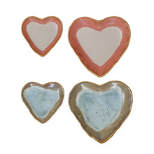 Load image into Gallery viewer, Stoneware Heart Dish with Gold Edge