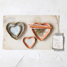 Load image into Gallery viewer, Stoneware Heart Dish with Gold Edge